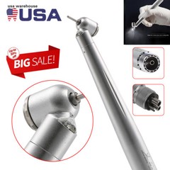 LED Dental Surgical Handpiece 45° Angle 4 Hole Midwest Rear Exhaust Impact Air