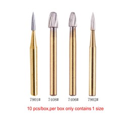 Dental Trimming/Finishing FG Gold Burs Tungsten Carbide For High Speed Handpiece