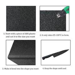 Pack of 2 ABS Plastic Sheet, Black Plastic Sheet 8 x 12 x 18 Thick (3mm) Rigid M