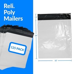 Durable 19×24″ Poly Mailers in 125 Count – Waterproof & Secure Shipping Solution