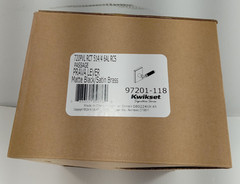 1 NEW KWIKSET 97201-118 MATTE BLACK SATIN BRASS PRAVA LEVER NIB ***MAKE OFFER***