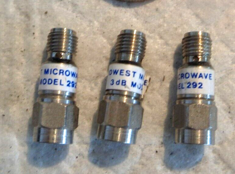 1 Midwest Microwave # 292 3dB Fixed Attenuator DC-8GHz, 2W, Model 292-3, SMA RF