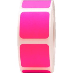 Square Stickers | 1″ Inch Wide | 500 Pack | Pick One Color