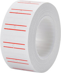 10 Rolls 6000 White Price Gun Labels for Mx-5500 – with Double Red Line Visibili