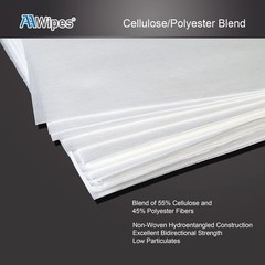 Cleanroom Wipes Nonwoven Wipes Cellulose/Polyester Blend Grade A, 68 Gram, Ba…
