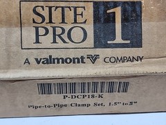 Site Pro 1 P-DCP18-K Pipe-to-Pipe Clamp Set 1.5 Inch to 5 Inch Antenna Mount