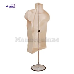 Set of Male Female Child Toddler Mannequin Torsos Flesh & 4 Hangers, 1 Stand