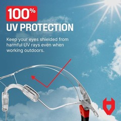 NoCry Clear Safety Glasses for Men and Women with Anti-Fog and Scratch Resistant