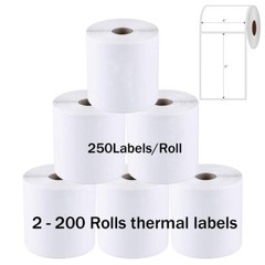 4×6 Direct Thermal Shipping Labels 250 Per Roll for Zebra Eltron 2844 ZP450 UPS