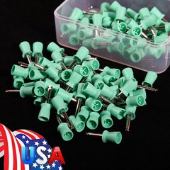 100pcs Dental Polishing Prophy Prophylaxis Cups Latch Type Rubber Polisher Green