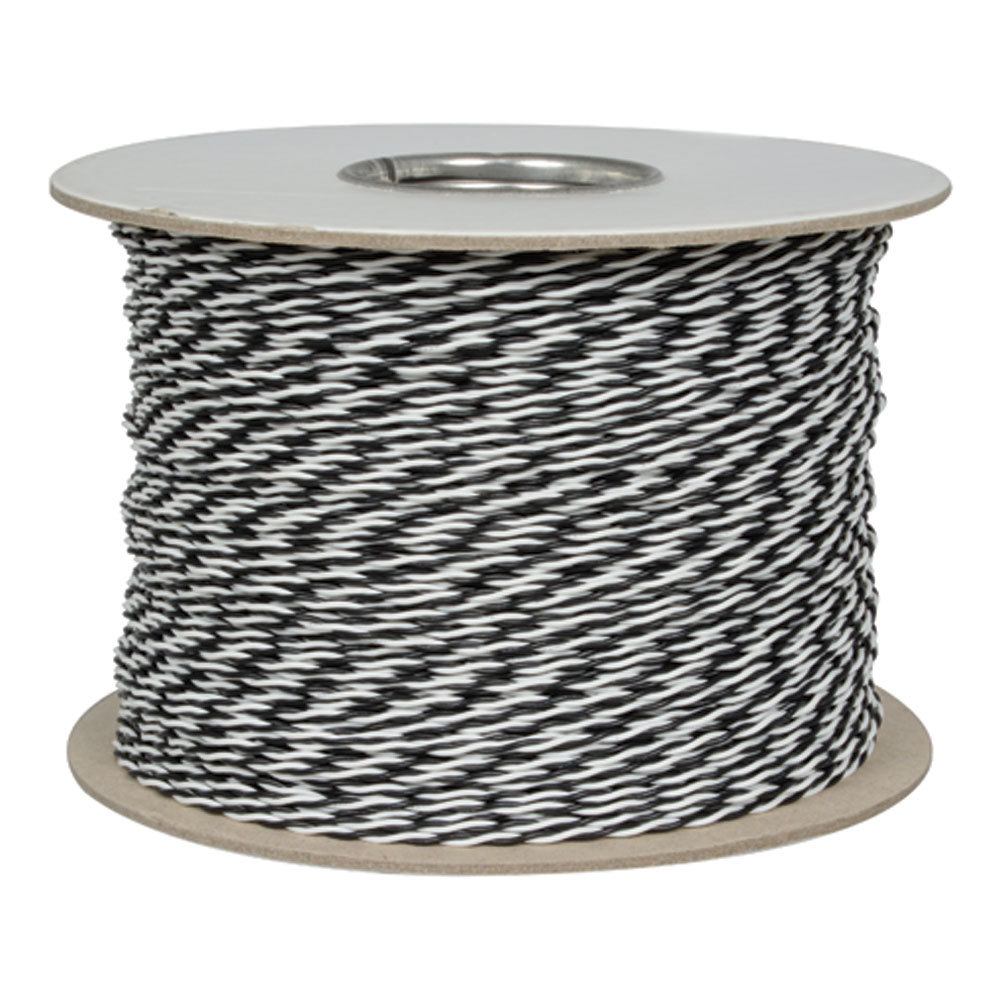 24 AWG Stranded Twisted Pair Cable Hook-up Wire 1000 Feet Black White