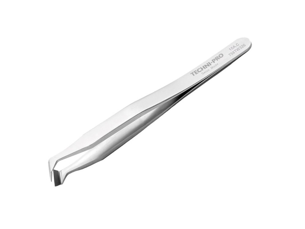 Techni-Pro 758TW326 – 4.7′ Cutting Tweezers, Style 15A, Carbon Steel, Angled