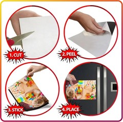Magnetic Sheets with Adhesive Backing for Crafts, DIY 12 Pack. Strong Craft M…