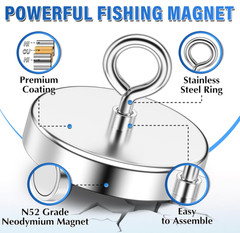 Fishing Magnets super strong Large Neodymium Rare Earth Magnet 80-1600-1000 Lbs