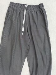 Chef Works Essential Baggy Pants L Black White Gingham Check Uniform Unisex