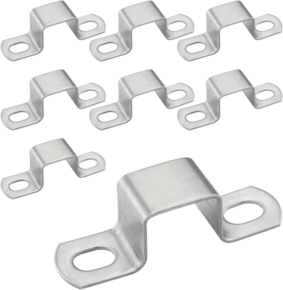 U Shaped Bracket Strut Channel Connector 304 Stainless Steel Bar Holder 8pc