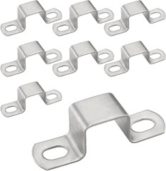 U Shaped Bracket Strut Channel Connector 304 Stainless Steel Bar Holder 8pc