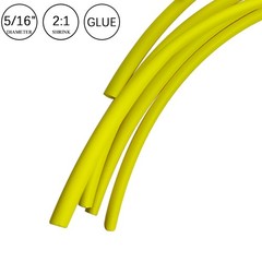 2:1 Heat Shrink Tubing Yellow Dual Wall Waterproof Glue Wires Wrap (SMALL SIZES)