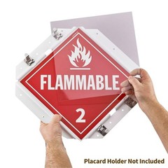 “4-Pack Hazmat Placard Holder Shields 10.75″”x10.75″” Clear Polycarbonate”