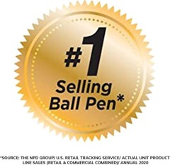 BIC Round Stic Xtra Life Black Ballpoint Pens, 1.0mm Medium Point, 10-Pack