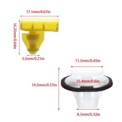 38PCS Wheel Fender Flare Retainer Fastener Clips Fit for Nissan Armade Juke Mura
