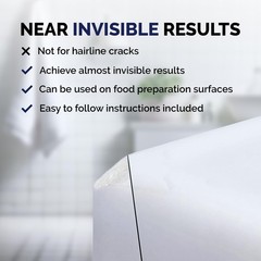 Quartz Countertop Repair Kit Clear, White Acrylic & Dark White Color Ideal a…