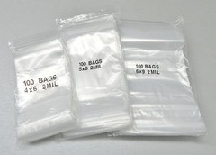 300 Bags 2mil Clear Assortment 3 Large Sizes 4×6 5×8 6×9 Reclosable 100 @ Size