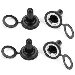 20Pcs/set 12mm Rocker Toggle Switch Waterproof Rubber Cap Boot Cover – Black