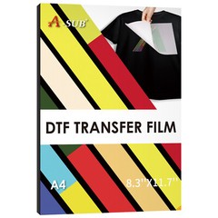 120PK A-SUB DTF Film Paper A4 Clear Subliamtion Paper PET Transfer Film 8.3×11.7