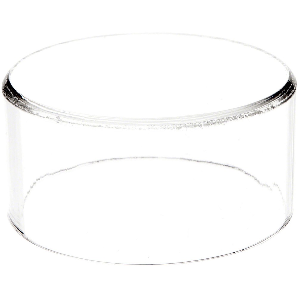 Plymor Clear Acrylic Round Cylinder Display Riser, 2″ H x 4″ D