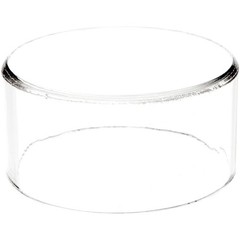 Plymor Clear Acrylic Round Cylinder Display Riser, 2″ H x 4″ D