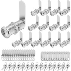 Cabinet Cam Lock 15 Pack Keyed Alike 1.5 Inch Zinc Alloy for RV Storage Tool Box