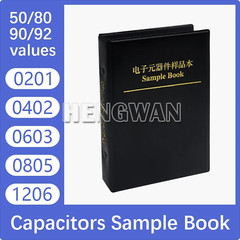 1206 0805 0603 0402 0201 SMD Capacitor Sample Book 50/80/90/92 values 25/50 pcs