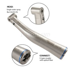 Dental 1:1 LED Light Fiber Optic Contra Angle Handpiece Fit E-type Motor DT USA