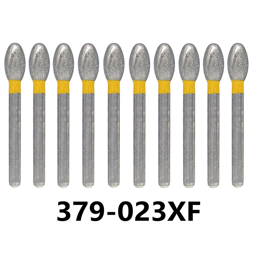 Dental Diamond Burs FG Egg Football 379/023XF Extra Fine Grit High Speed 50Pcs