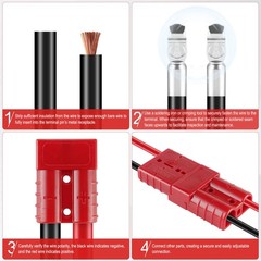 JUSTTOP Connector 2PCS,50Amp 12V to 36V Battery Quick Connect/Disconnect Conn…