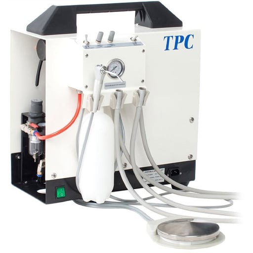 TPC Advanced PC-2635 Portable Dental System Smaller Unit 4 Hole Tubings 110V