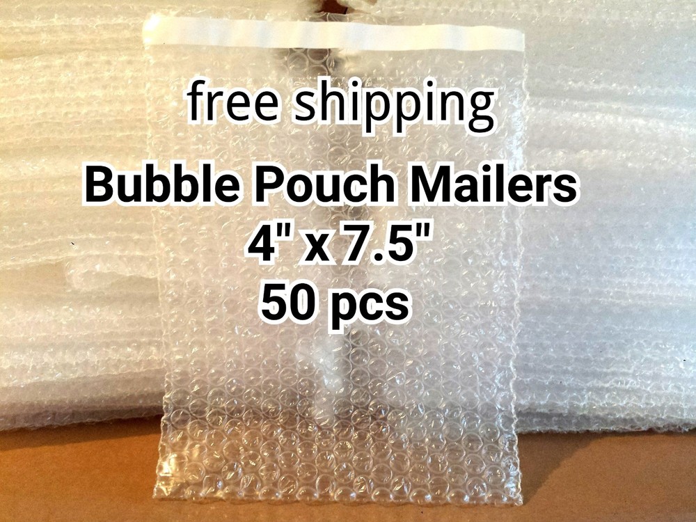 50X 4″ x 7.5″ BUBBLE OUT BAGS POUCHES SELF SEAL MAILERS BAGS WRAP CLEAR