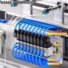 12mm OD 8mm ID Polyurethane PU Air Hose Pipe Tube Kit 10 Meter 32.8ft