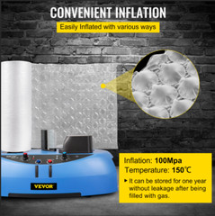 2 Roll 984ft x16″ Air Cushion Machine Film Bubble Pillow Packaging Padding