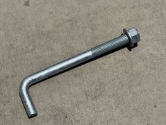 Sandbaggy 1″ x 12″ Threaded Concrete Anchor L-Bolts – Hot Dipped Galvanized