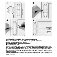 Kc16hd Safety Spring Door Closer “ Easy To Install To Convert Hinged Doors To Se