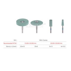 10X Dental Ceramic Diamond Bur Medium Polisher CD2123 Grinder Zirconia Porcelain