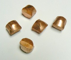 Pure Copper 99.99% Oxygen Free Cu Metal Anode Slugs Melt Casting Alloy 5 Pounds