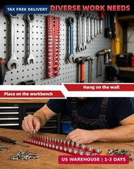 66 Thread Checker, VEXTHYX 22 standard/sae & 18 metric nut and bolt thread measu