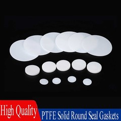 Ø 5mm-150mm PTFE Solid Round Seal Gaskets Disc Thick 0.5/1/1.5/2/3/4/5/6/8-10mm