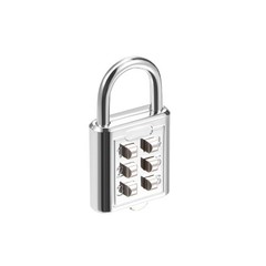 6-Digit Combination Padlock Push Button Lock for Locker Cabinet Silver Tone 2Pcs