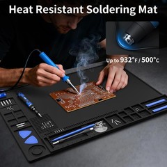 Silicone Soldering Mat Large, Repair Mat 932°F Heat Resistant 21.7″ x 15.8”