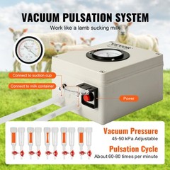 VEVOR Goat Milking Machine Goat Milker 6 L 304 Stainless Steel Bucket for Cows