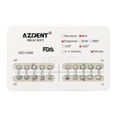 Dental Orthodontic Brackets Brace Mini Roth MBT Slot 022/018 Hooks 345 Mesh Base